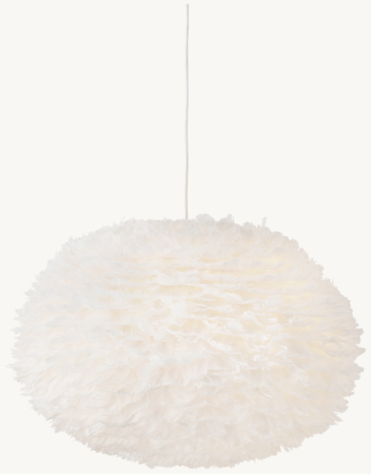 Front view of Plume Large Pendant  
