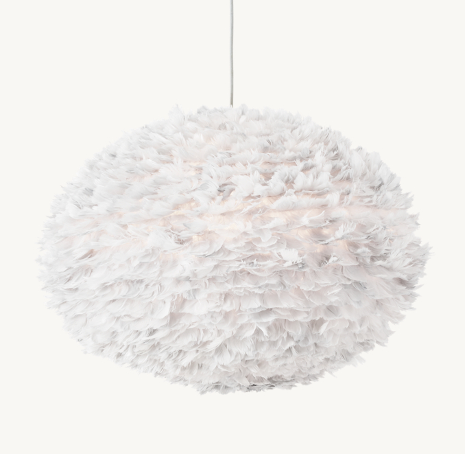 Front view of Plume Large Pendant  