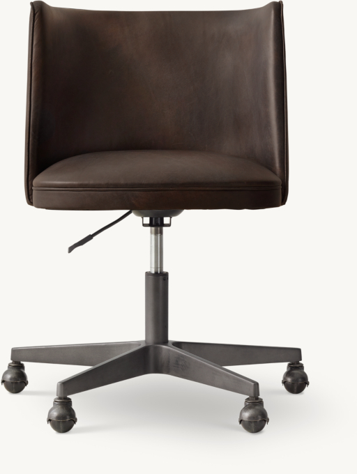 Kinney Leather Desk Chair - Graphite