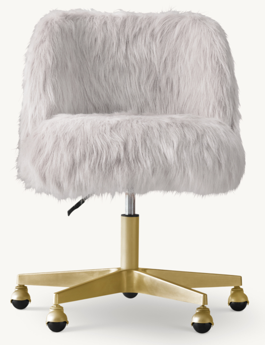 Fuzzy desk chair with arms online