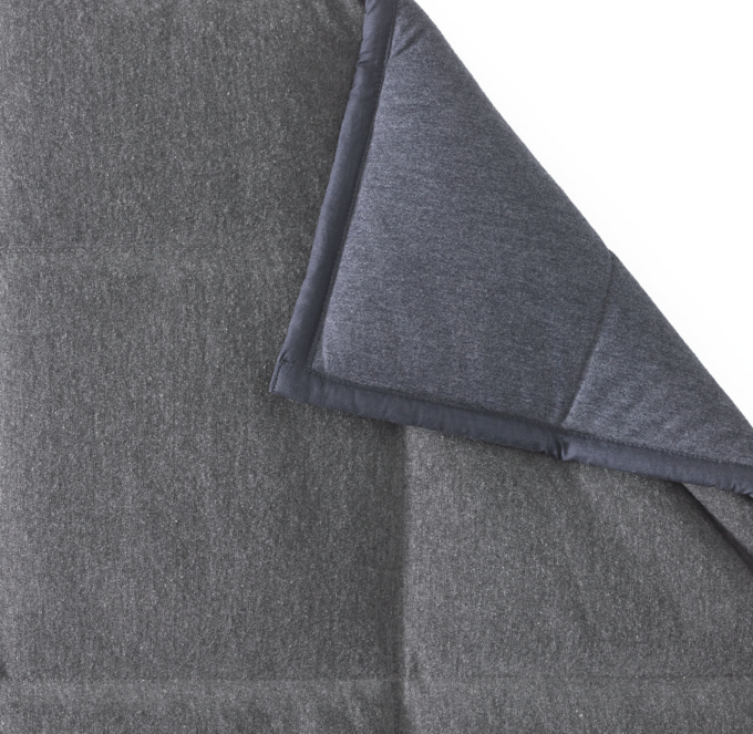 Overhead view of Reversible Heathered Jersey Bedding Swatch 