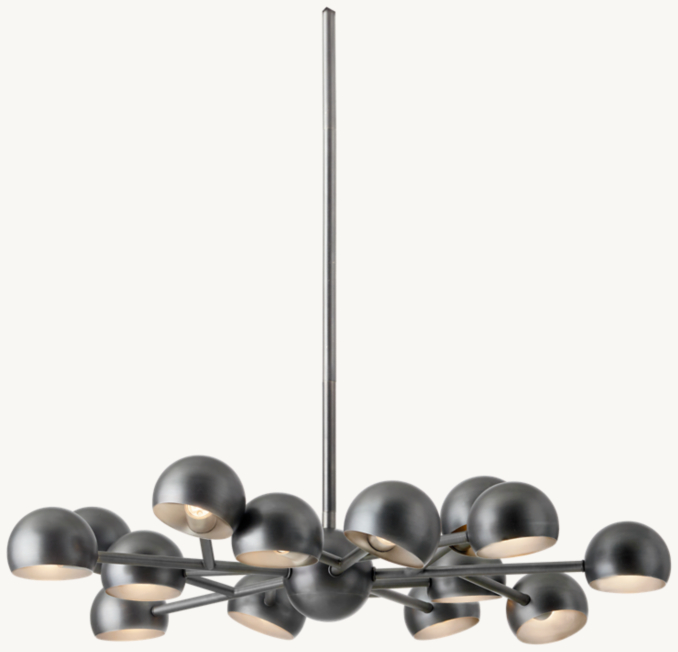 Front view of Bleeker Chandelier  