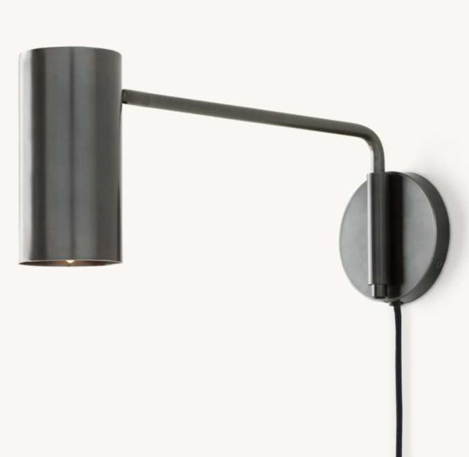 Three Quarter view of Regan Swing-Arm Task Sconce 