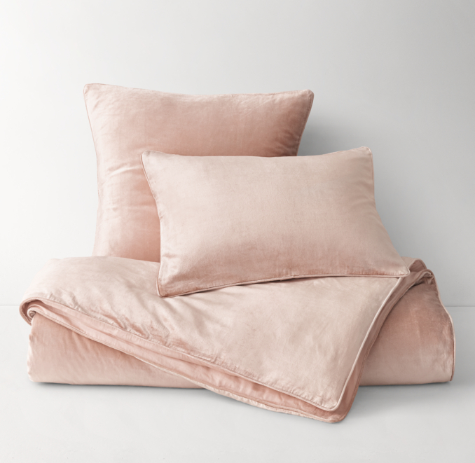 Front Stacked view of Luster Velvet Duvet Cover 