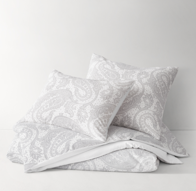 Front Stacked view of Piper Paisley Cotton-Linen Sham 