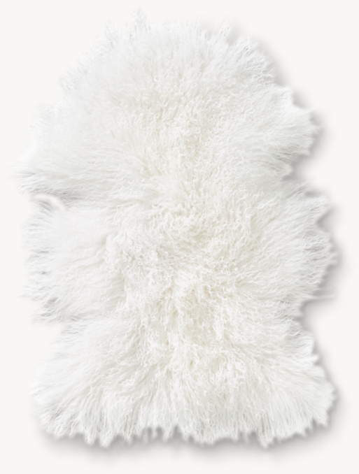 Overhead view of Mongolian Lamb Pelt 
