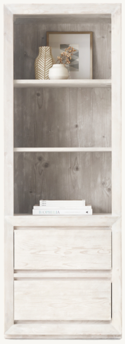 Front view of Callum Media Bookcase Tower 