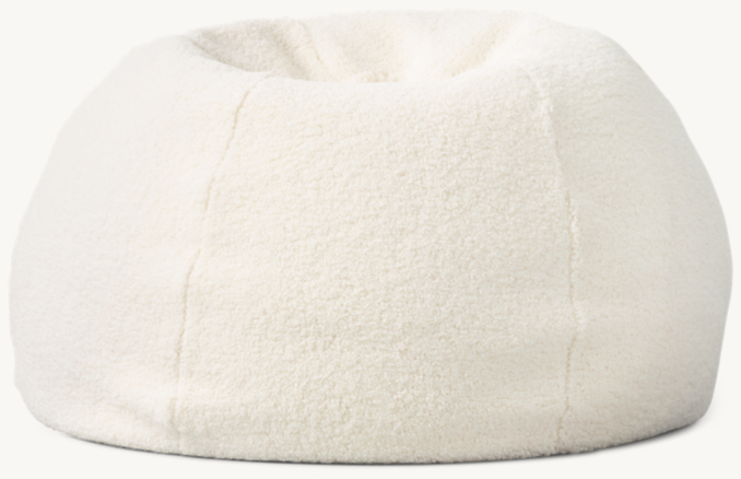 Plush Faux Shearling Bean Bag - Ivory | RH TEEN