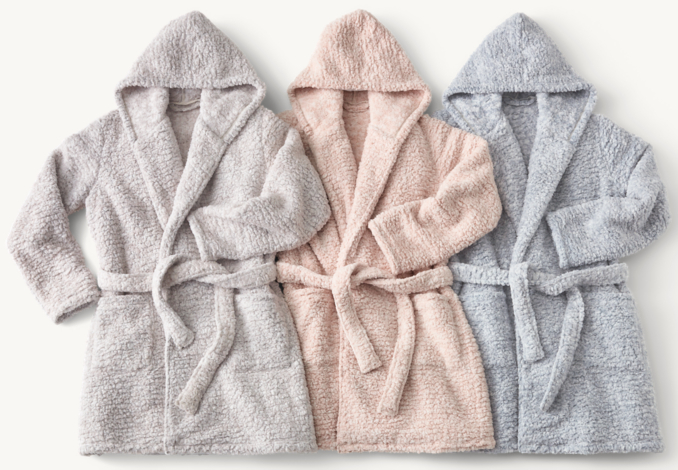 Front view of Heathered Sherpa Bath Robe 