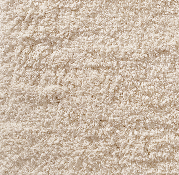 Overhead view of Super Shag Handwoven Wool Rug Swatch 