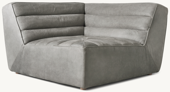 Three Quarter view of Chelsea Oversized Modular Leather Corner Chair 