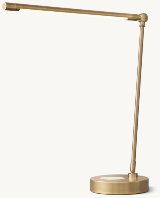 Three Quarter view of Declan Task Lamp With Wireless Charging  
