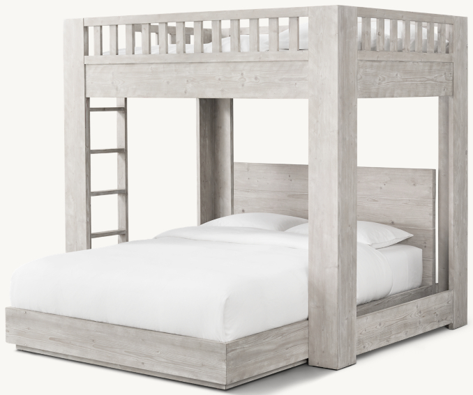 Three Quarter view of Callum Loft-Over-Queen Platform Bed 