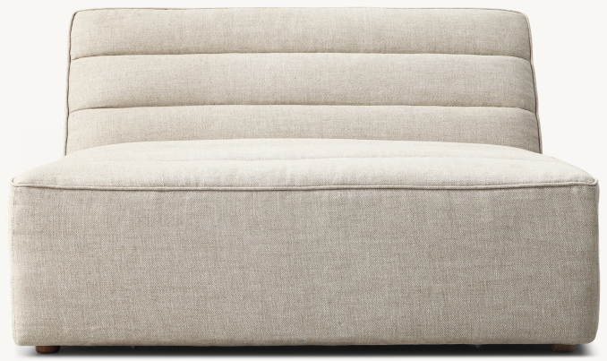 Front view of Chelsea Oversized Modular Armless Chair 