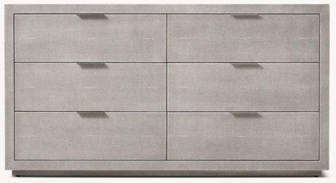 Clio Shagreen Wide Dresser - Pewter | RH TEEN