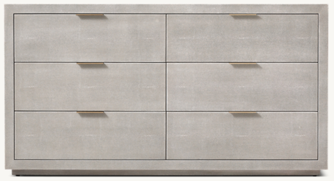 Clio Shagreen Wide Dresser - Brass | RH TEEN