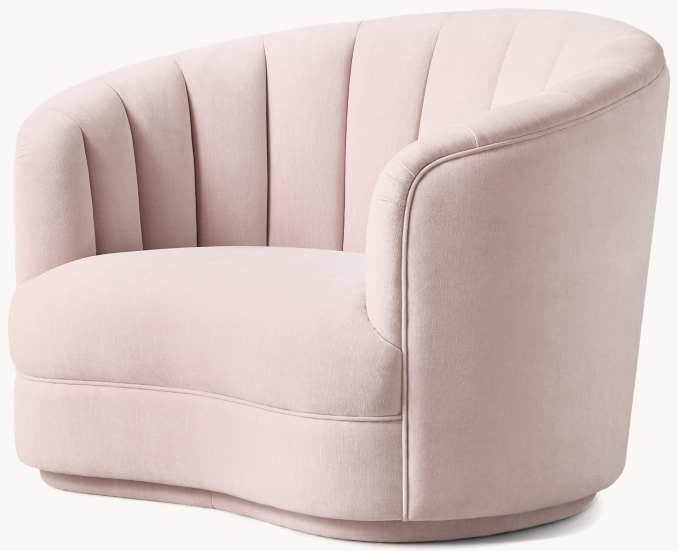 Three Quarter view of Lana Velvet Settee 
