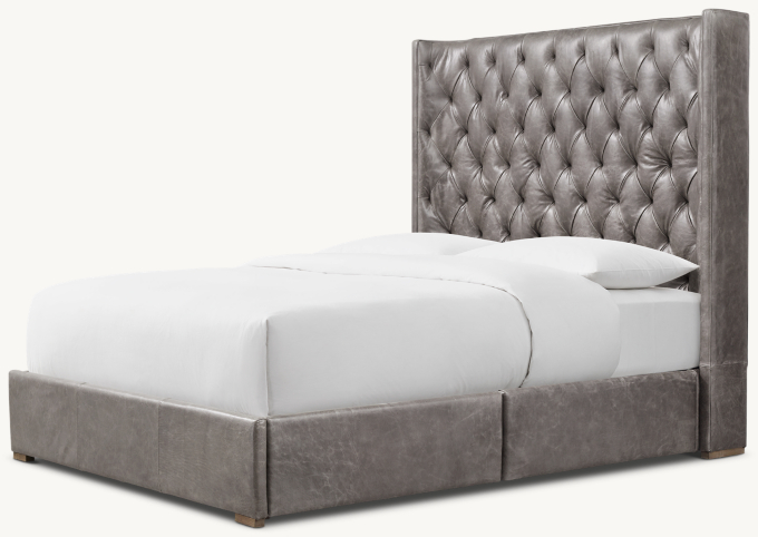 Zadie Tufted Leather Storage Bed RH TEEN