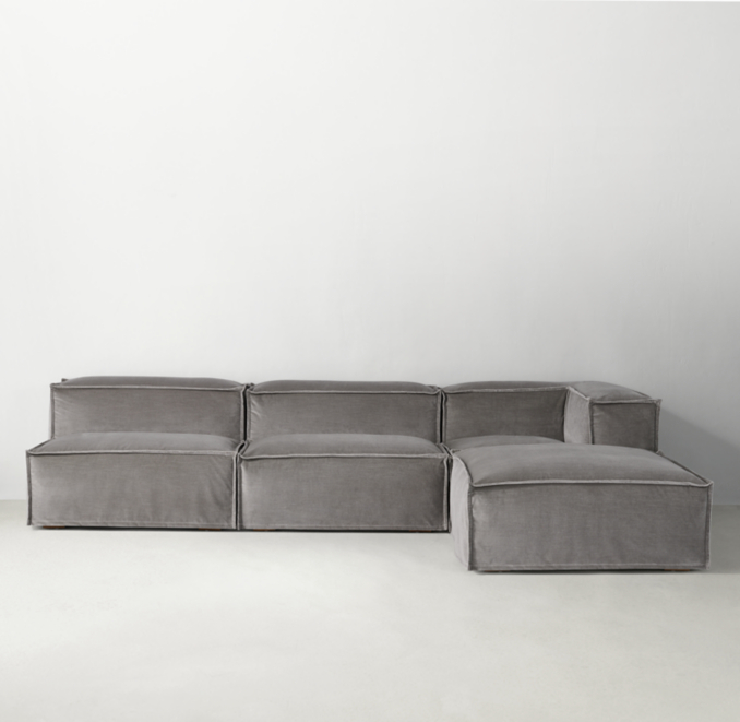 Front view of Rowan Slipcovered Modular Customizable Sectional 