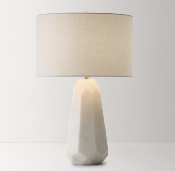 Shown with medium Linen-Cotton Drum Shade (sold separately).