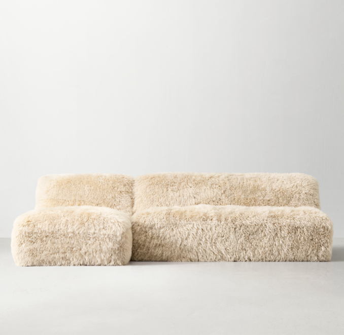 Yeti Sheepskin SofaChaise Sectional RH