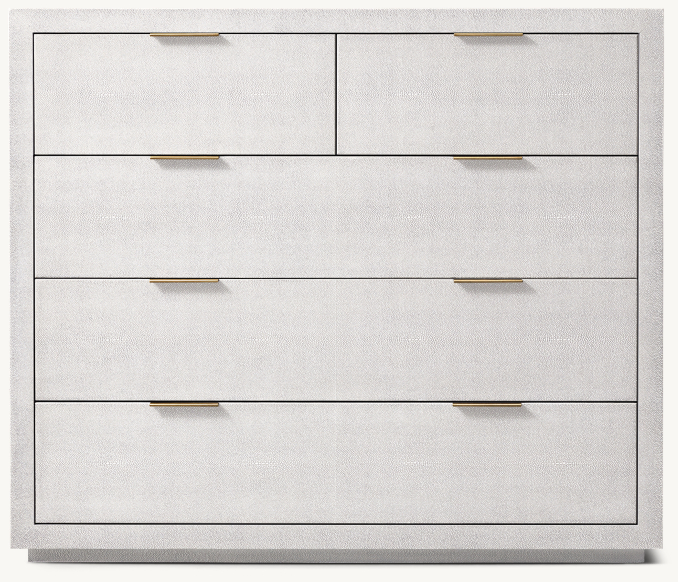 Clio Shagreen Large Dresser - Brass | RH TEEN