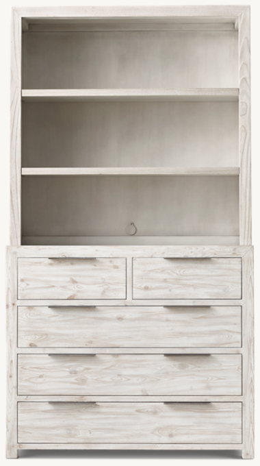 Front view of Laguna Dresser & Hutch Set 