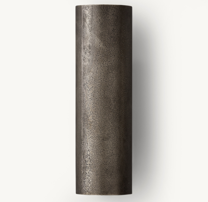 Front view of Textured Metal Double Sconce 
