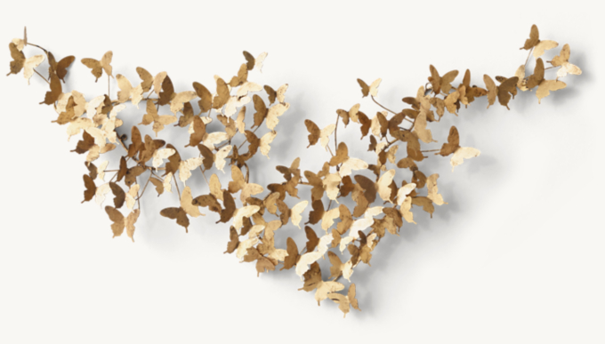 Scattered Butterfly Wall Décor - Gold