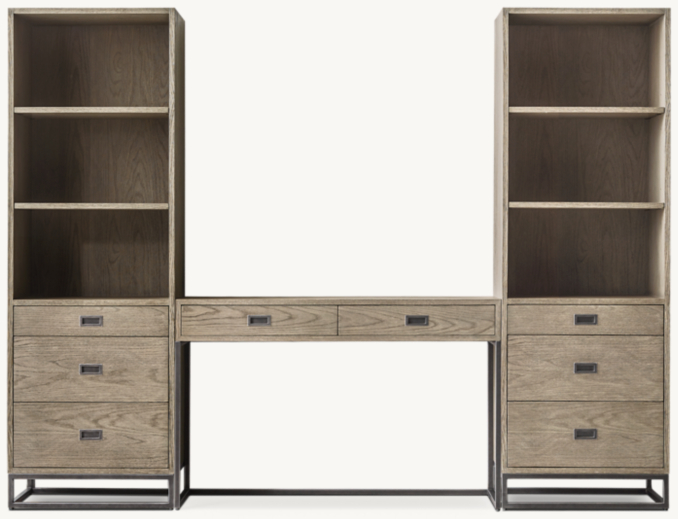 Front view of Avalon Study Wall Set 