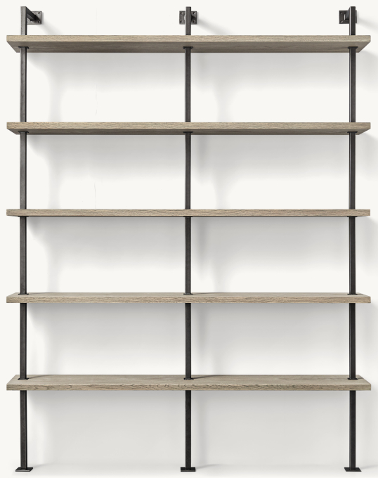 Front view of Avalon Double Shelving 