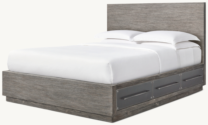 Three Quarter view of Colbin Storage Bed 