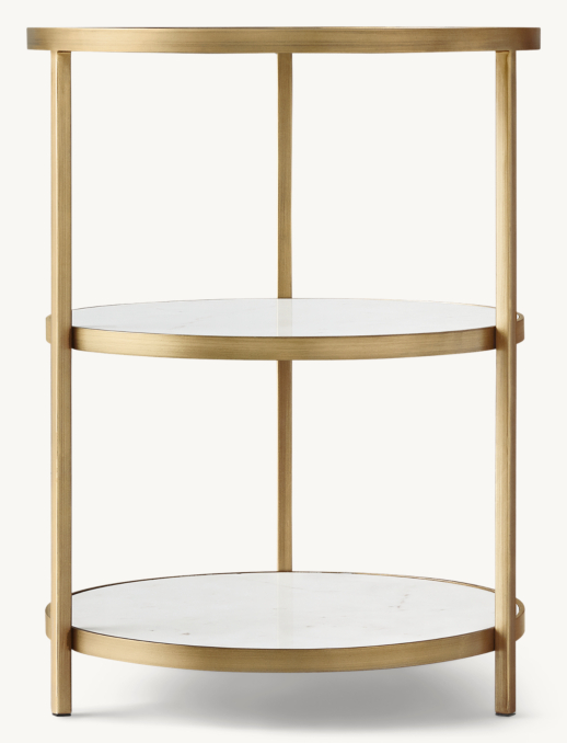 Front view of Serena Tiered Side Table 