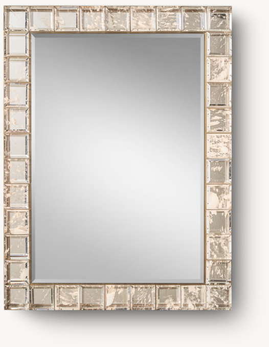 Front view of Illuminated Tasha Crystal Dresser Mirror 