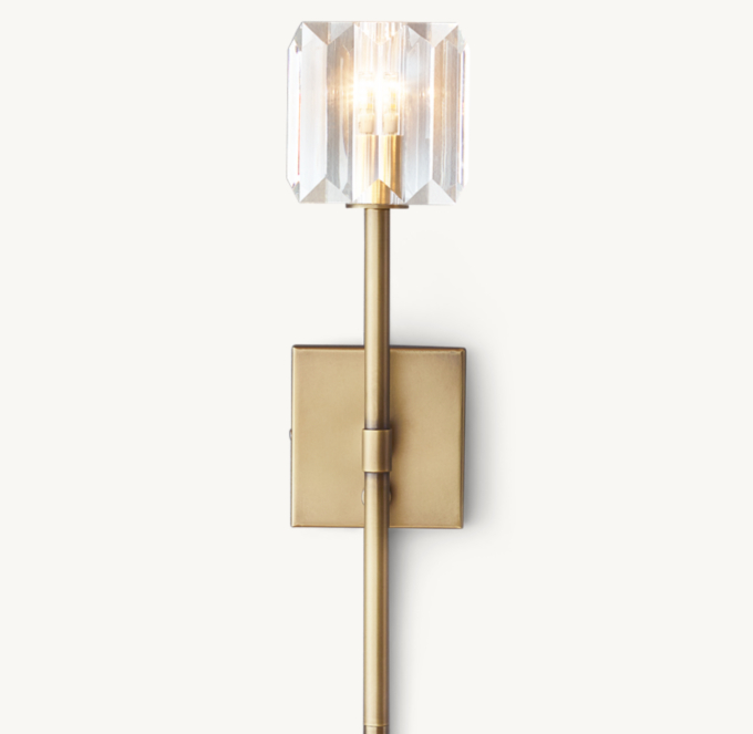 Front view of Evie Crystal Sconce  