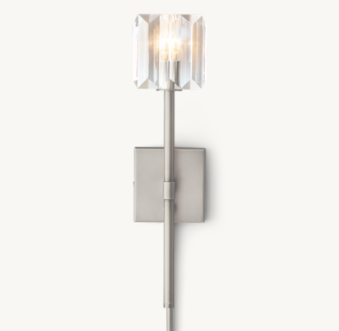 Front view of Evie Crystal Sconce  