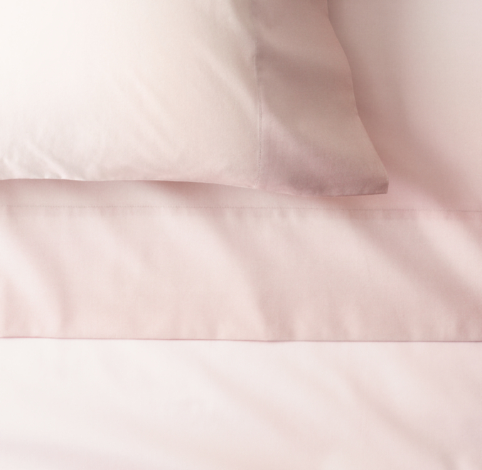 Overhead view of Ombré Horizon Percale Pillowcase 
