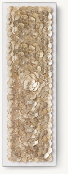 Front view of Capiz Shell Art Panel - Gold 