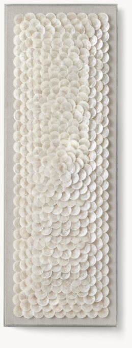 Capiz Shell Art Panel - White