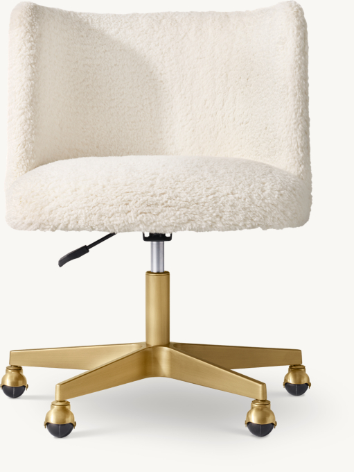 Kinney Sherpa Desk Chair Brass