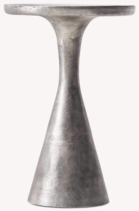 Kenzie Small Side Table - Aged Pewter | RH TEEN