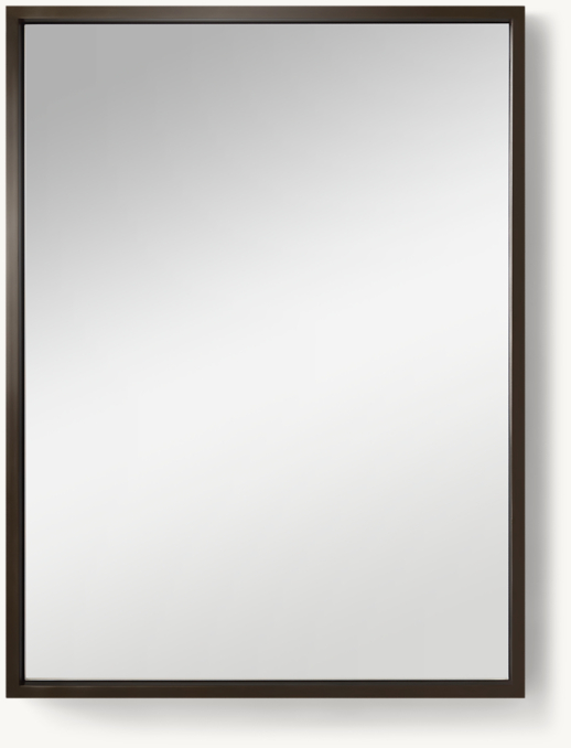 Front view of Fallon Shadow-Box Dresser Mirror - Bronze 