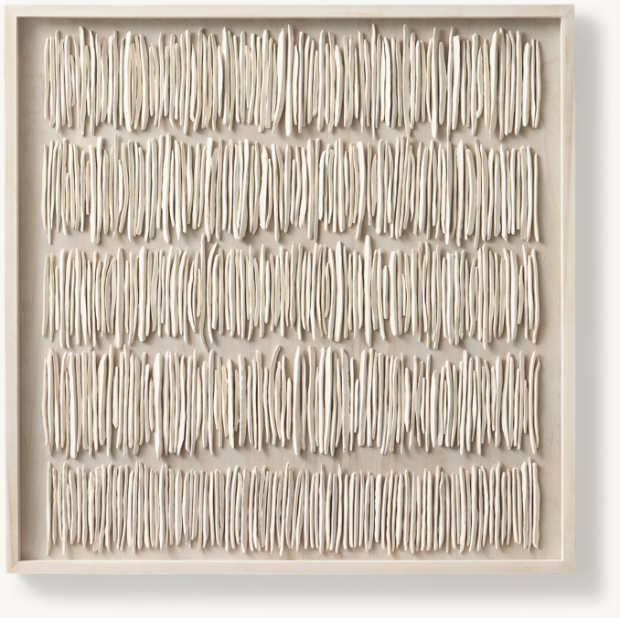 Front view of Handcrafted Clay Textural Art - Natural 