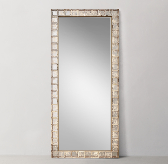 Illuminated Tasha Crystal Leaner Mirror RH