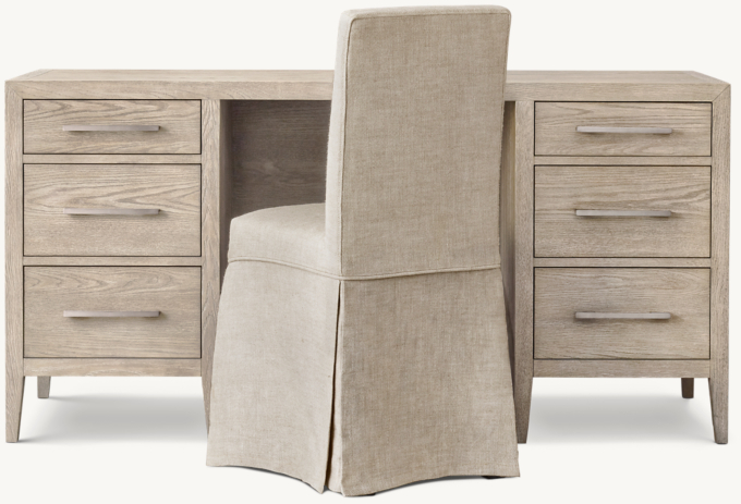 Front view of Jeune French Contemporary Storage Desk  