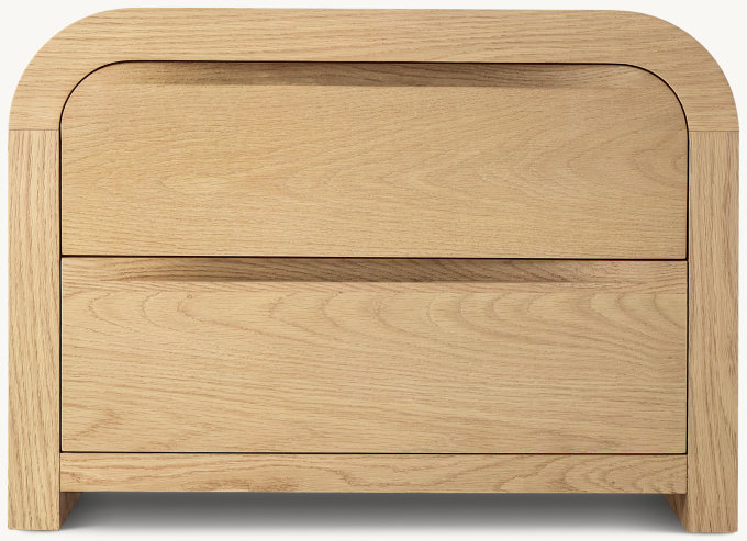 Front view of Olin 2-Drawer Nightstand 