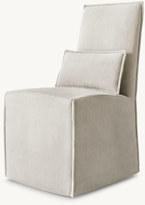 Three Quarter view of Arlie Slipcovered Desk Chair 