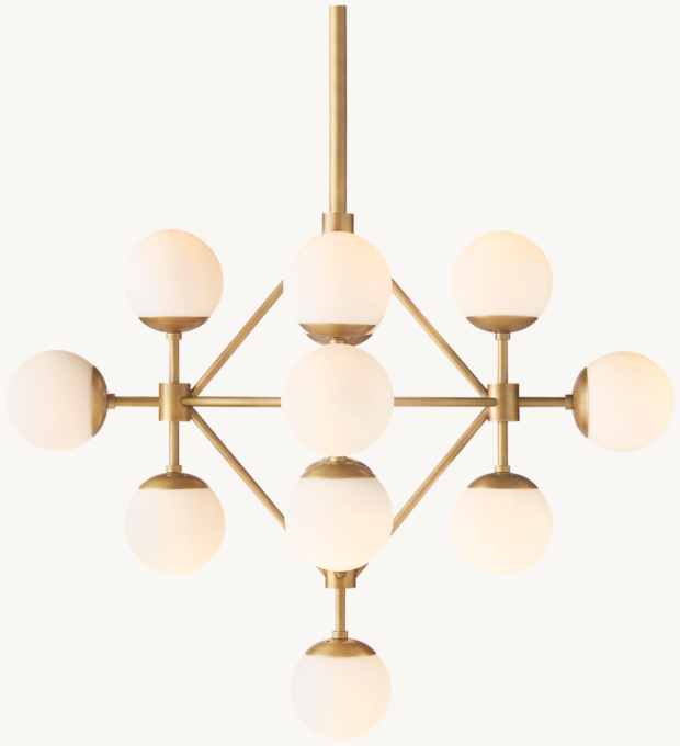 Front view of Keefe Cluster Chandelier  