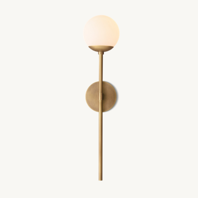 Keefe Post Sconce - Antiqued Brass