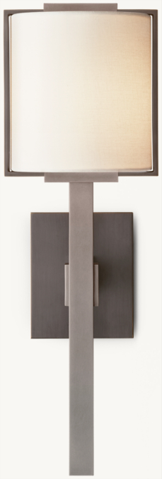 Front view of Yorke Shaded Post Sconce  